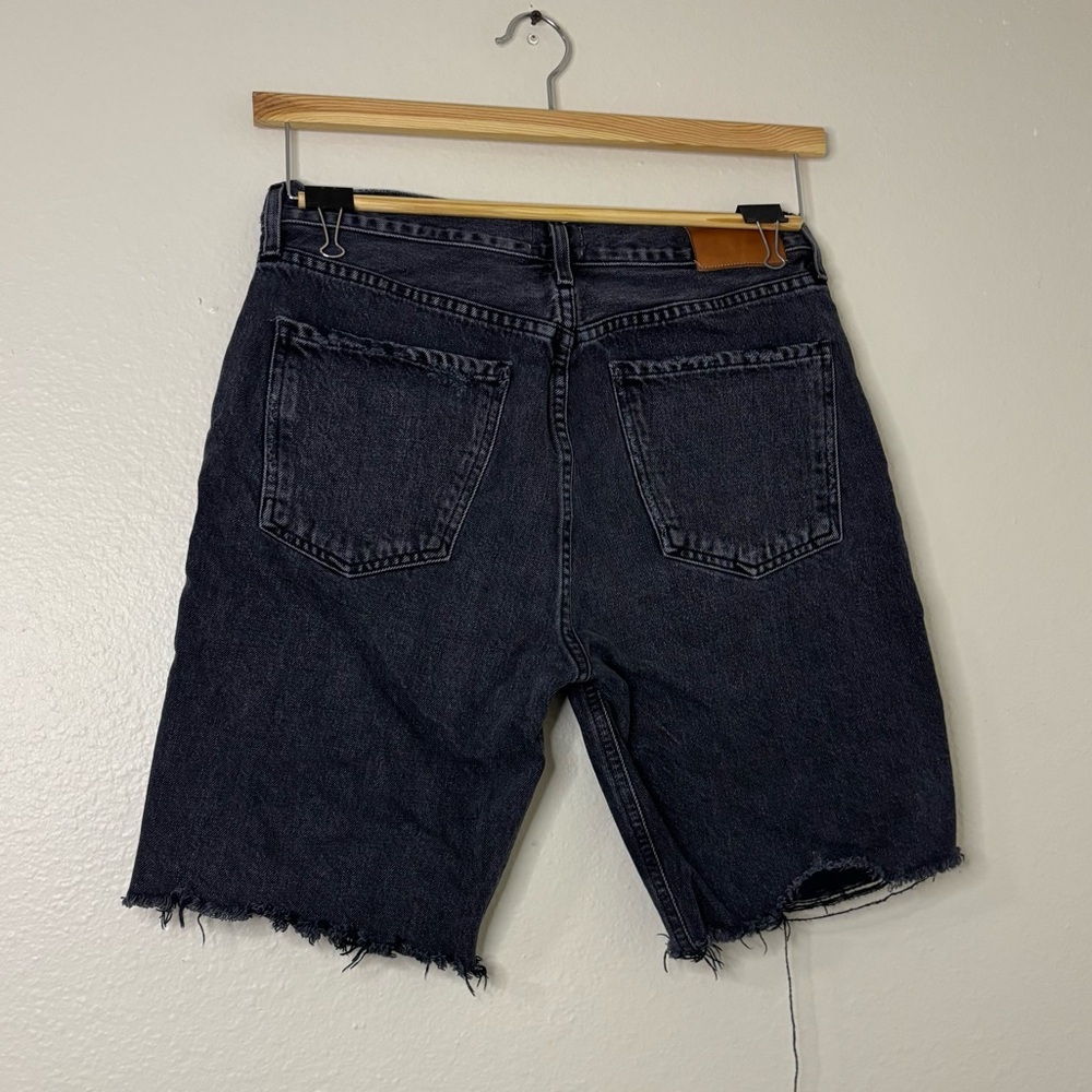 Citizens of Humanity Women Black Wash Ambrosio Bermuda Shorts - Picture 13 of 13